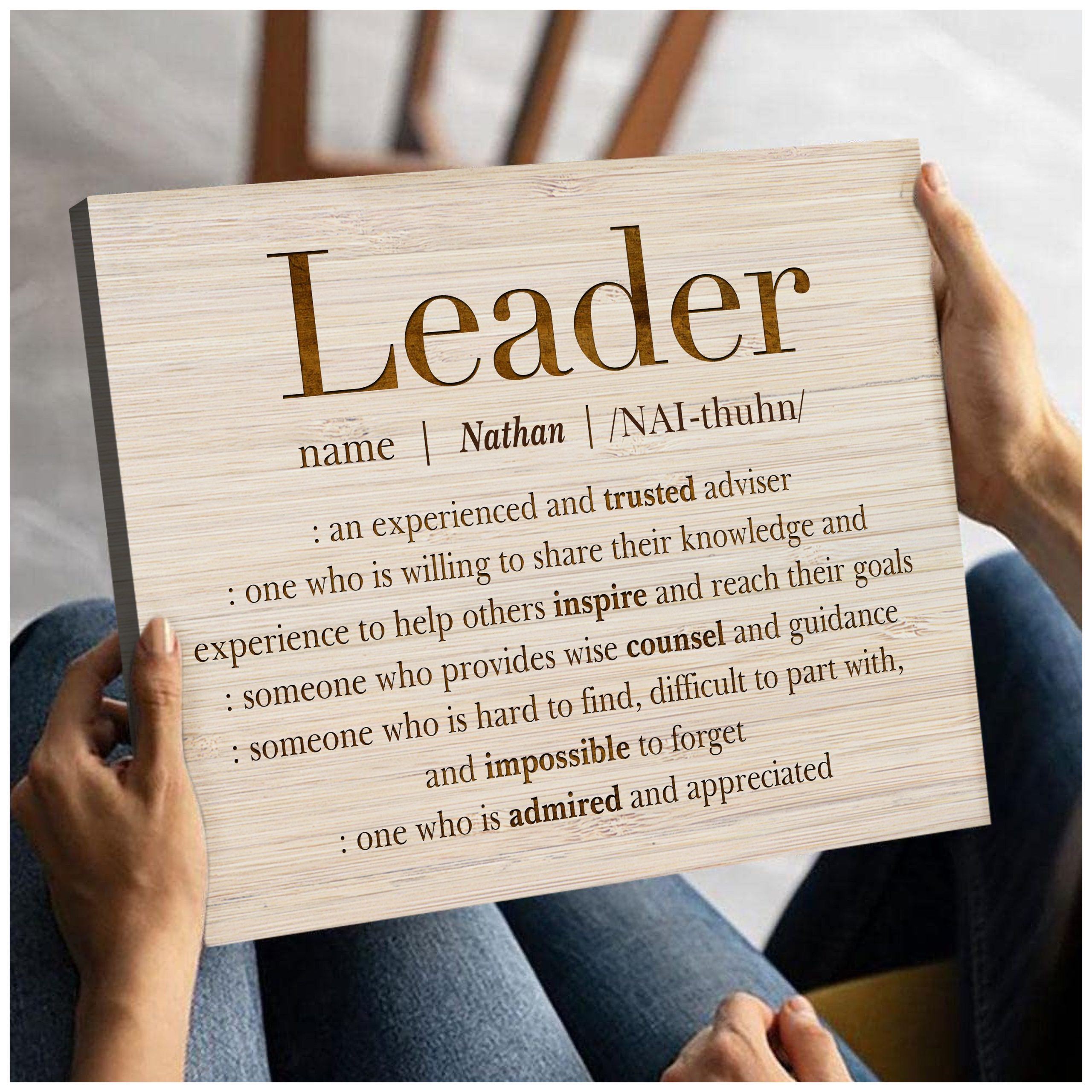 Personalized Gift For Leader Thank You Leader Print Sign
