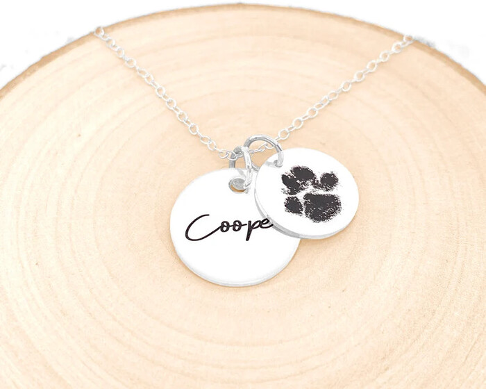 Custom Paw Print Necklace - Personalized Gifts For Dog Lovers