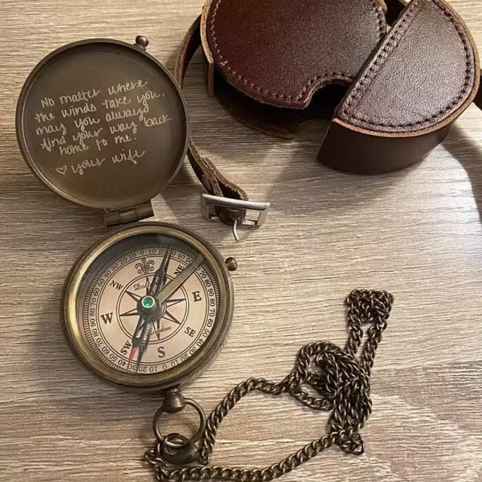 Engraved Compass - Christmas Gifts For Elderly Man