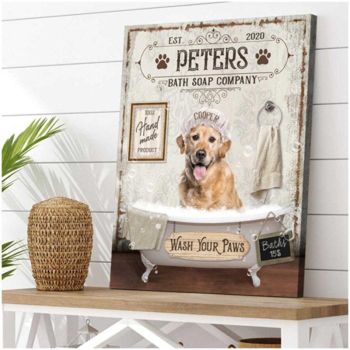 Wash Your Paw Canvas Art - Funny Gifts For Dog Lovers