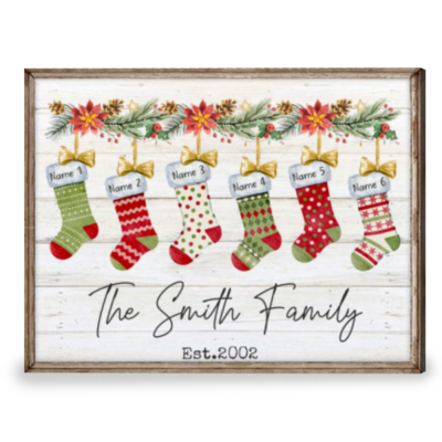 Best Idea For Christmas Gift For Family Custom Xmas Wall Art Canvas Print