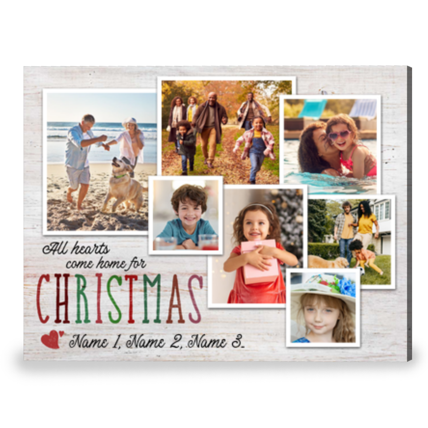 Personalized Xmas Gift Family Photo For Christmas Wall Art Canvas Print ...