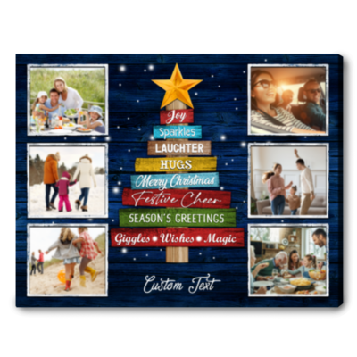 Christmas Living Room Decorating Ideas Personalized Family Photo Canvas Print