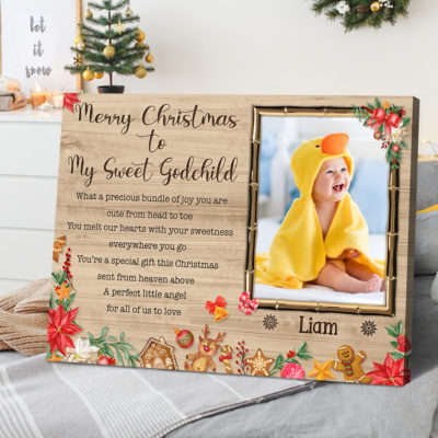 Christmas Gifts For Godchildren Personalized Baptism Canvas Gift
