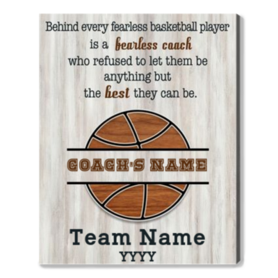 Custom Team Gift Idea For Basketball Coach Thank You Basketball Coach Canvas