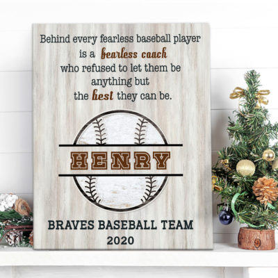 Custom Team Gift Idea For Baseball Coach Thank You Baseball Coach Canvas 01