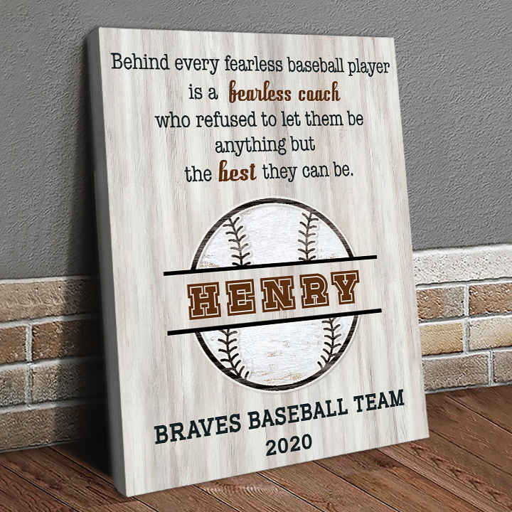 Baseball Team Gift, Baseball Coach Gift, Baseball Printable Canvas