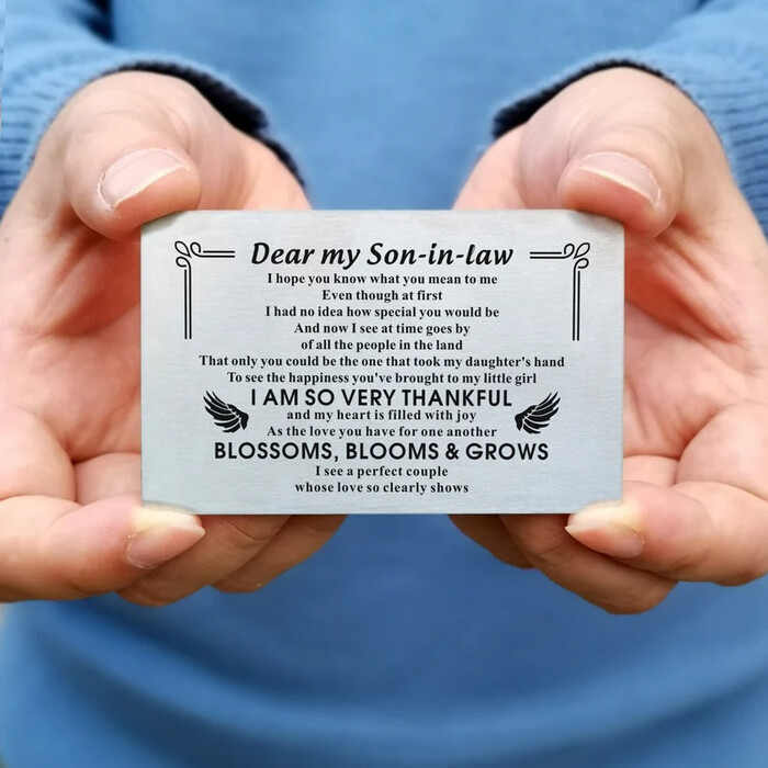 Customized Wallet Card - Best Christmas Gift For Son-In-Law