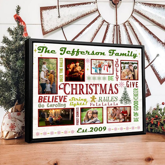 Family Personalized Canvas Art - Best Christmas Gift For Son-In-Law