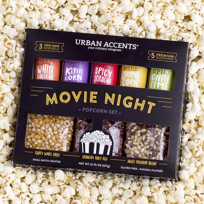 Popcorn and Seasoning for Movie night - gifting ideas for father-in-law