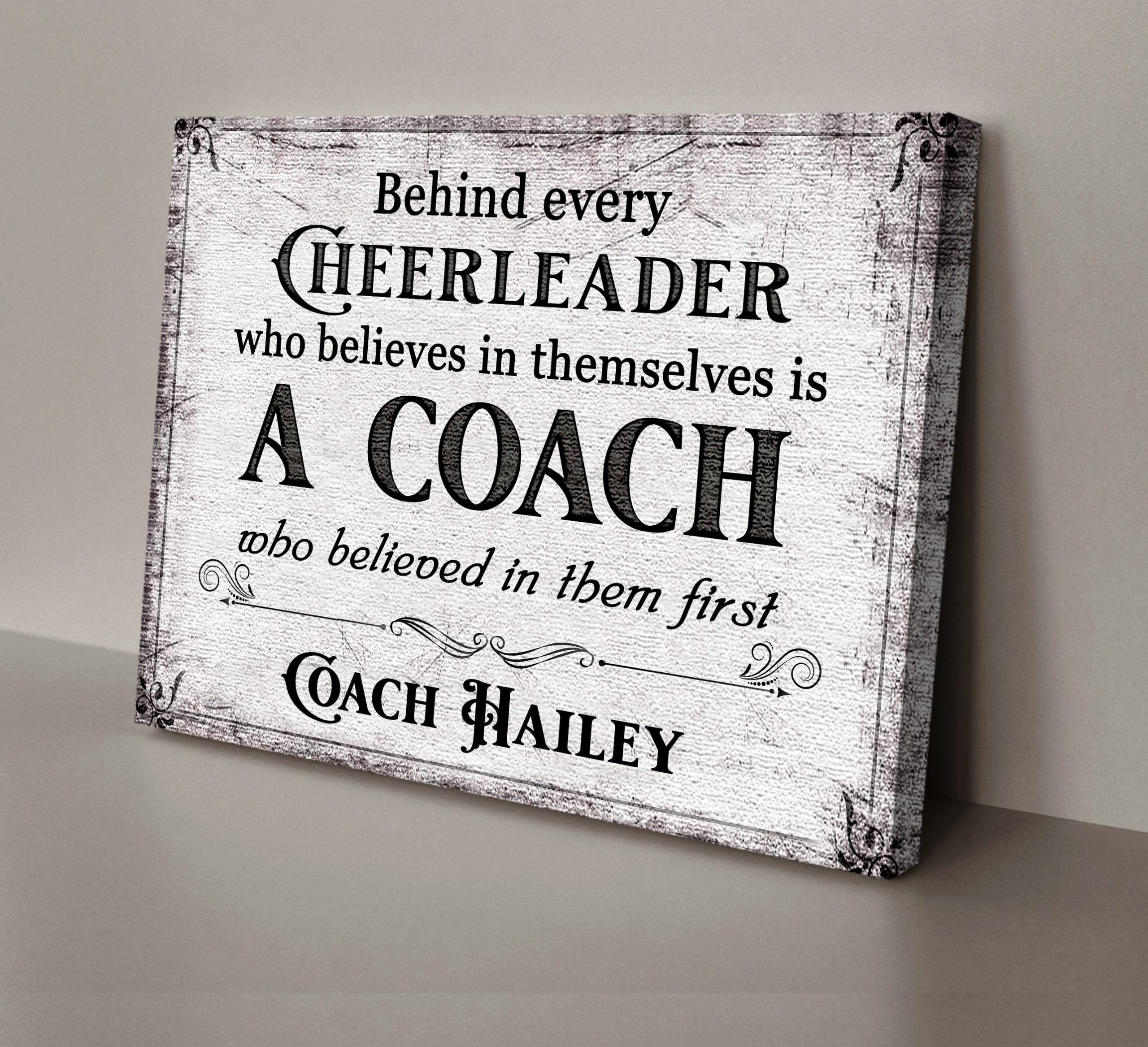 Personalized Cheerleader Gifts Cheer Coach Thank You Gift For End Of Season  Team Gift - Oh Canvas