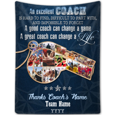 Custom Blanket For A Coach Thank You Coach Gift Idea From Team