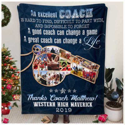 Custom Blanket For A Coach Thank You Coach Gift Idea From Team 01