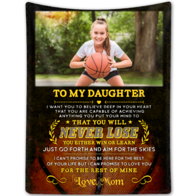 Custom Blanket For Daughter Basketball Blanket Gift For Daughter From Mom