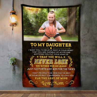 Custom Blanket For Daughter Basketball Blanket Gift For Daughter From Mom 01
