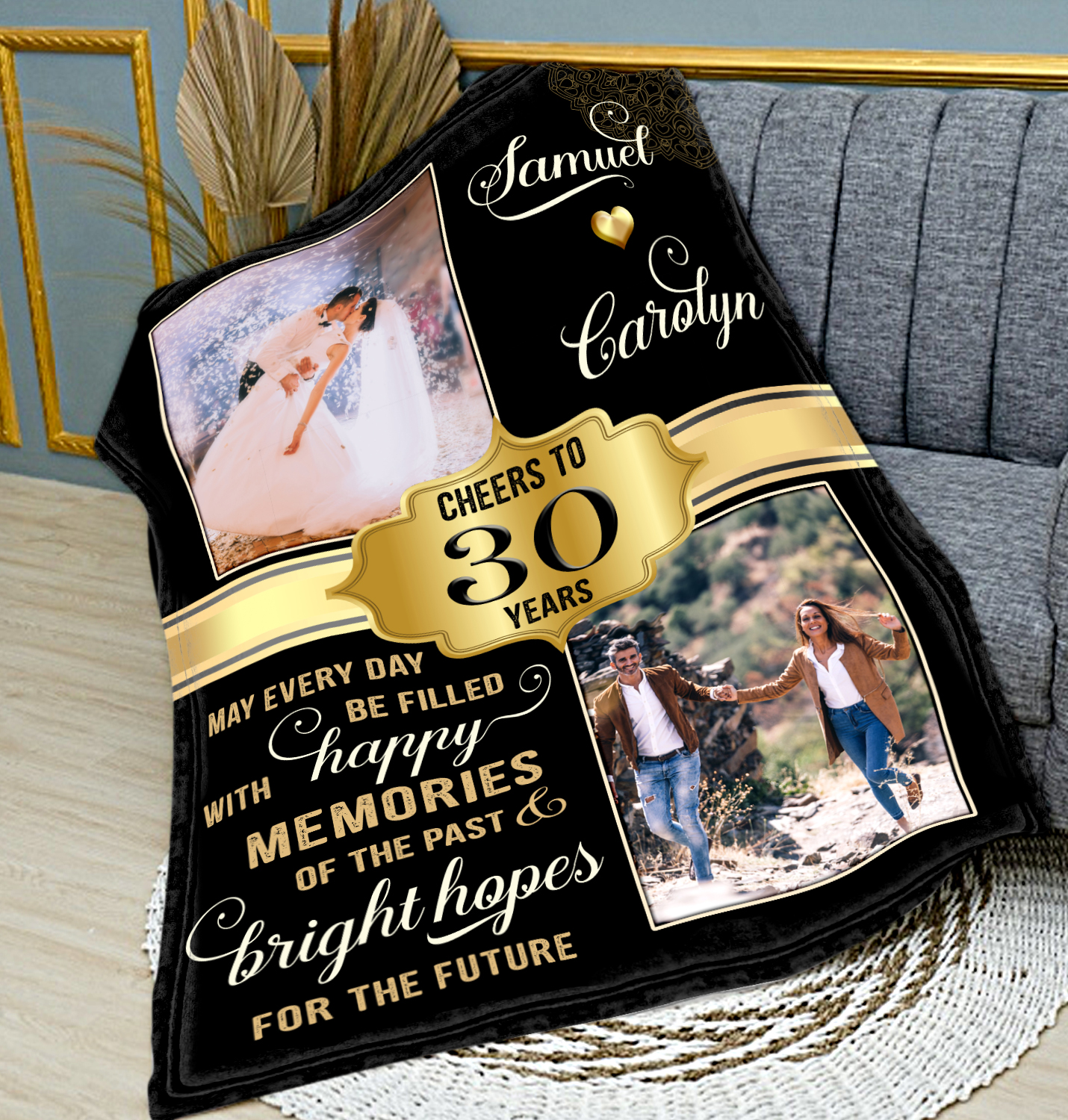 30th Anniversary Marriage Gifts for Couple 30 Years Happy Anniversary  Keepsak