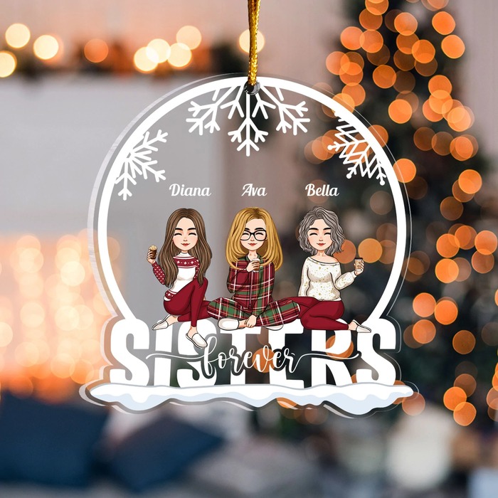 Christmas gift for sister - Great Christmas acrylic ornament "Sister Forever"