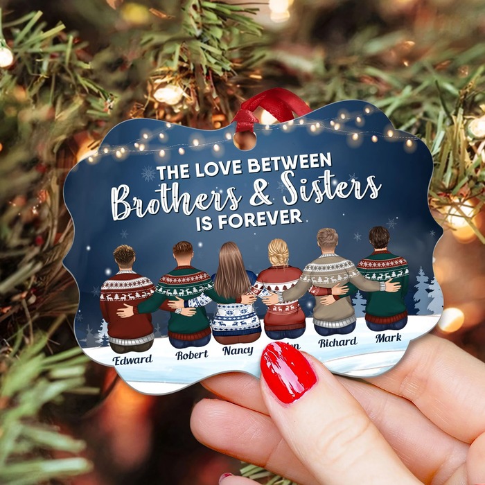 Christmas gift for sister - "The love between us" Christmas Ornament
