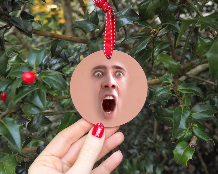 Christmas gift for sister - Nick Cage Ornament