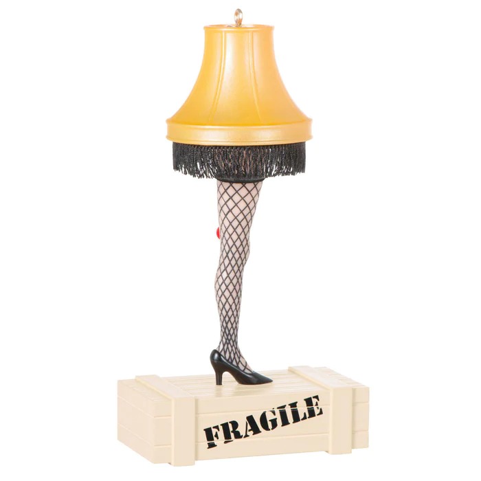 Christmas gift for sister - Holiday Lamp with a Leg Tale