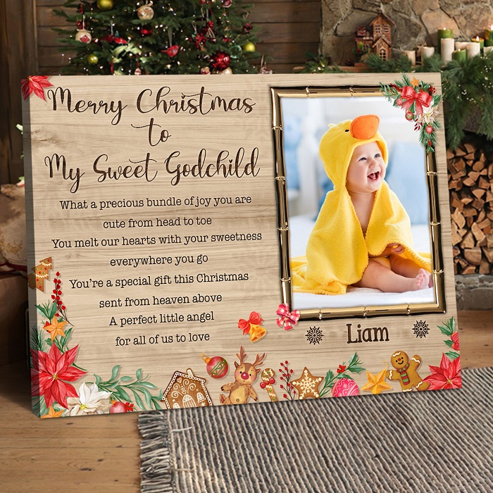 Personalized Baptism Canvas Gift for holiday shopping season