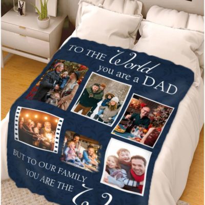 Blanket For Dad Christmas Gift Personalized Blanket Gift For Dad