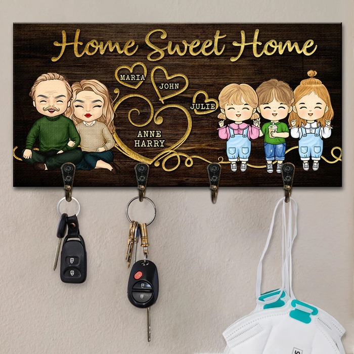 Christmas gift ideas for mother in law - Personalized Key Hanger for Family In Law