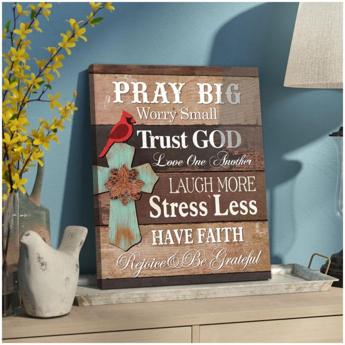 Christmas Gift Ideas For Mother In Law - Canvas Cross Wall Décor