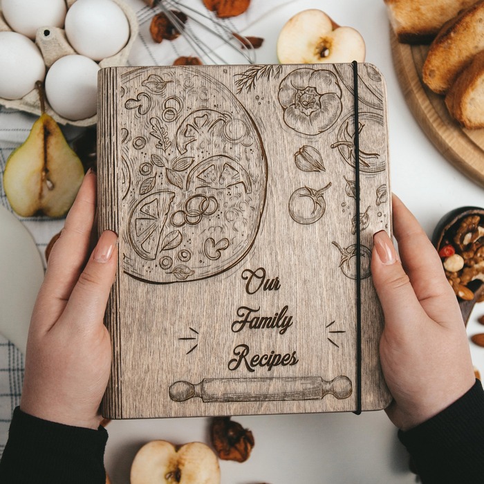 Christmas gift ideas for mother in law - Wooden Recipe Book