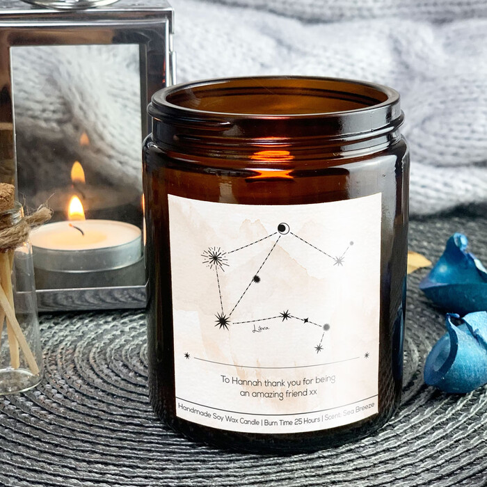 Personalized Astrology Candle - Christmas ideas for wife