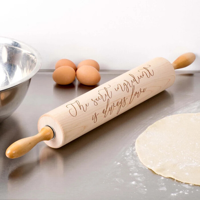 Custom Wooden Rolling Pin - Christmas ideas for wife