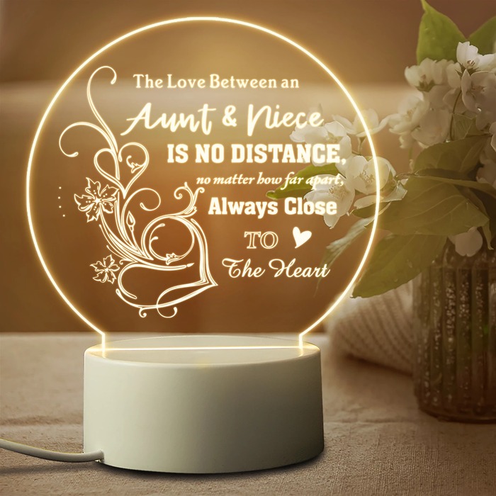 Christmas Gift For Aunt - &Quot;The Love Between An Aunt And Niece&Quot; Night Light