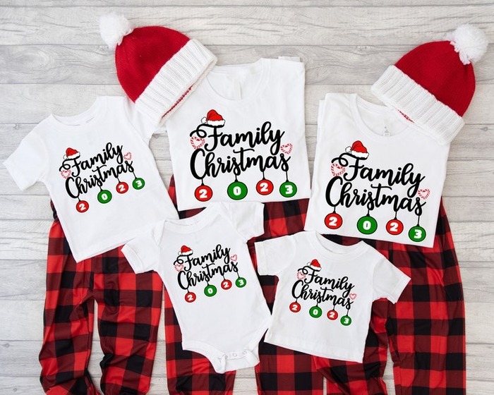 Holiday family matching t-shirt
