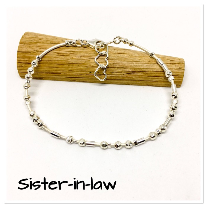 Christmas gifts for sister-in-law - Sister Morse Code Bracelet