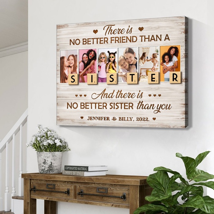 Christmas gifts for sister-in-law - Sisters Forever Canvas Print