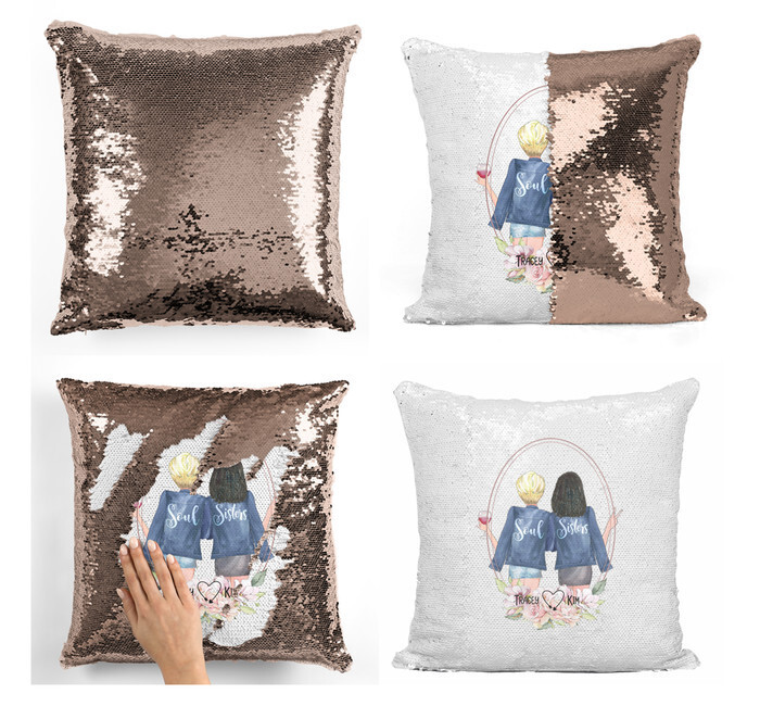 Sequin Pillow - Christmas present ideas for friends. Image via Google.