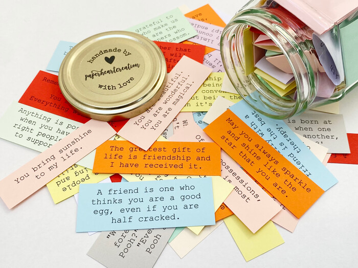 Friendship Jar - cheap christmas gifts for best friends. Image via Google.