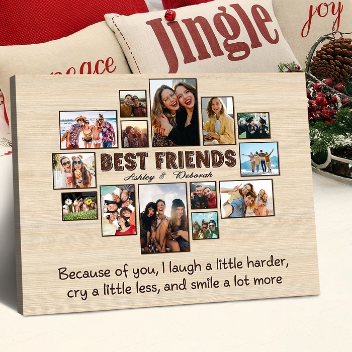 Bes Friends Canvas Print - unique Christmas gifts for best friends.