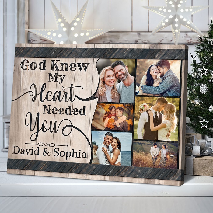 God Knew My Heart Canvas Print - Christmas gift ideas for boyfriend.