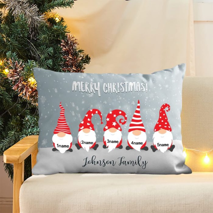 Christmas Gift Ideas For Grandma - Family-Name Throw Pillow