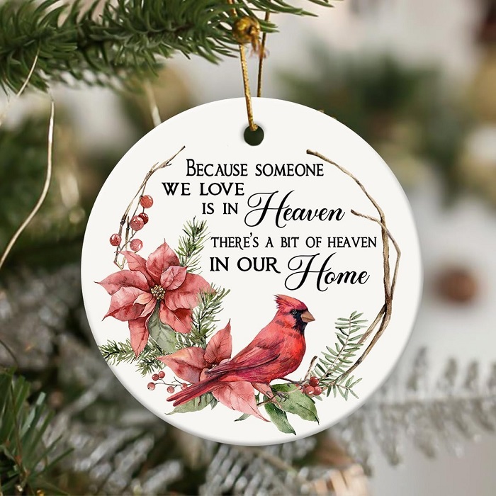 Cardinal Christmas Ornament Cerami