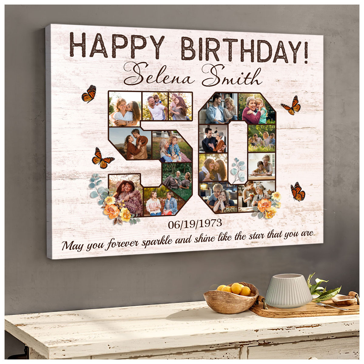 Unique Gifts 50th Birthday Gifts For Men Who Have Everything Photo Collage  Canvas - Oh Canvas