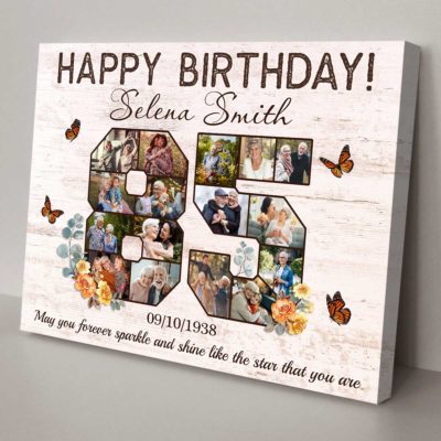 Customized 85th Birthday Gift Idea Photos Collage Canvas For 85th Birthday 01