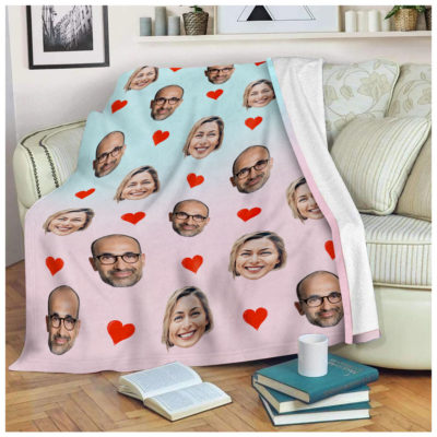 Funny Valentine Gift Fleece Blanket For Couple Customized Beautiful Gift
