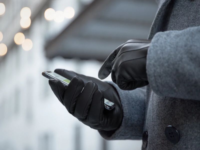 Touchscreen Leather Gloves