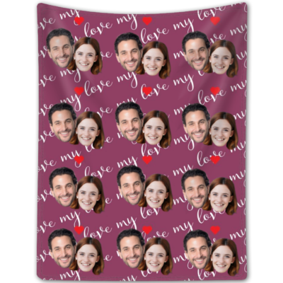 Fun Valentine's Gift Beautiful Personalized Blanket With Pictures