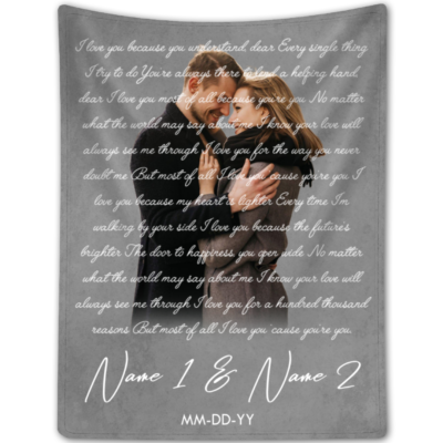 Customized Valentine's Blanket Sentimental Gift For Husband And Wife