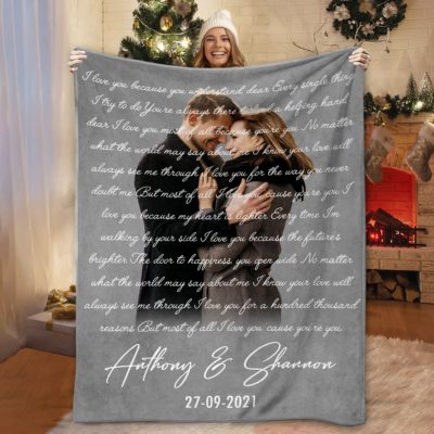 Customized Valentine's Blanket Sentimental Gift For Husband And Wife