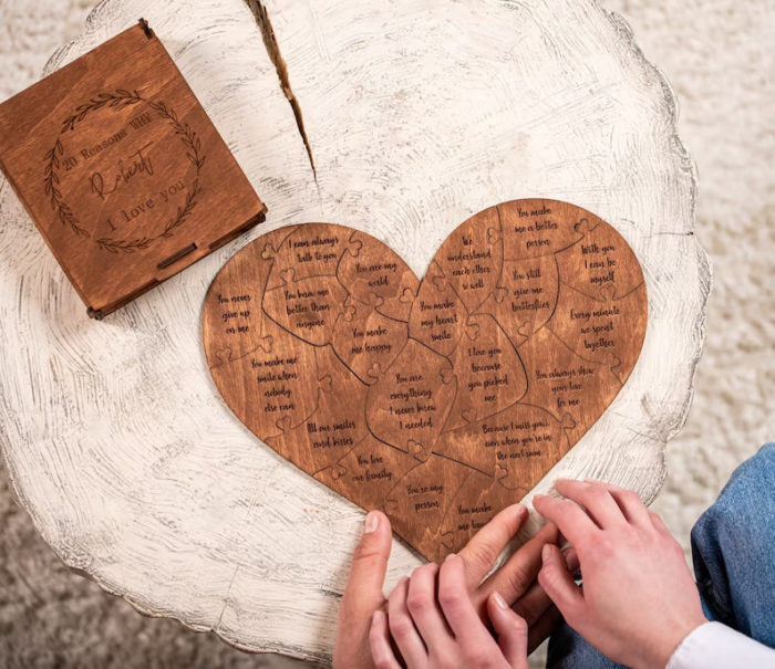 Customized Wood Puzzle - Valentine's Day gifts for couples