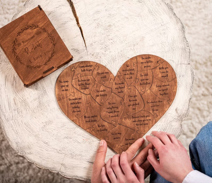 Customized Wood Puzzle - Valentine'S Day Gifts For Couples